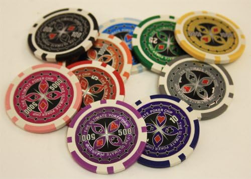 MRC 1000pcs Ultimate Laser Poker Chips Set with Acrylic Case Custom Build