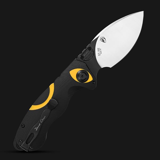 Sitivien ST162 Folding Knife,AUS-10 Steel Blade with G10 Handle Pocket Knife EDC Tool Knife for