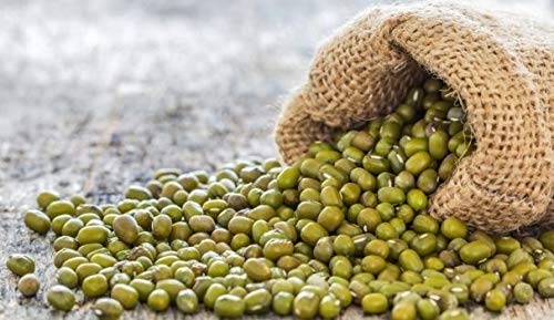 Whole dried Organic Mung Beans aka 'Green Gram' 'Maash' 'Moong' Prewashed Clean Ready to Cook non