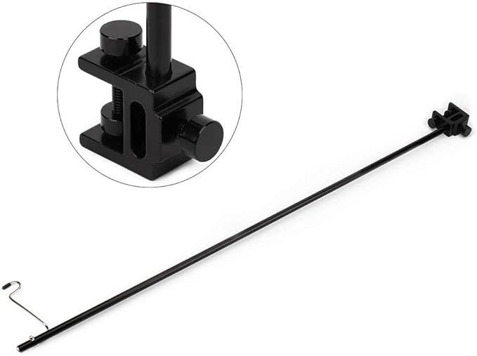 Fdit Portable Camping Light Holder, Black Aluminum Alloy Folding Light Bracket Stand Outdoor
