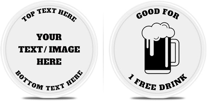 200 PCS Personalized Plastic Poker Chips, Full Color Print Your Logo and Text on The Chip, Good for