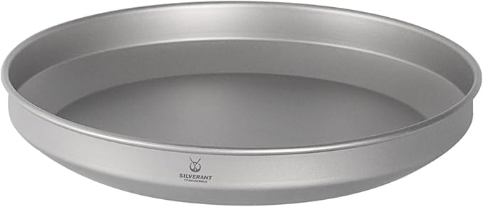 SILVERANT Titanium Trek Plate - Ultralight, Durable Camping Dish Pan Plate - Outdoor Kitchen