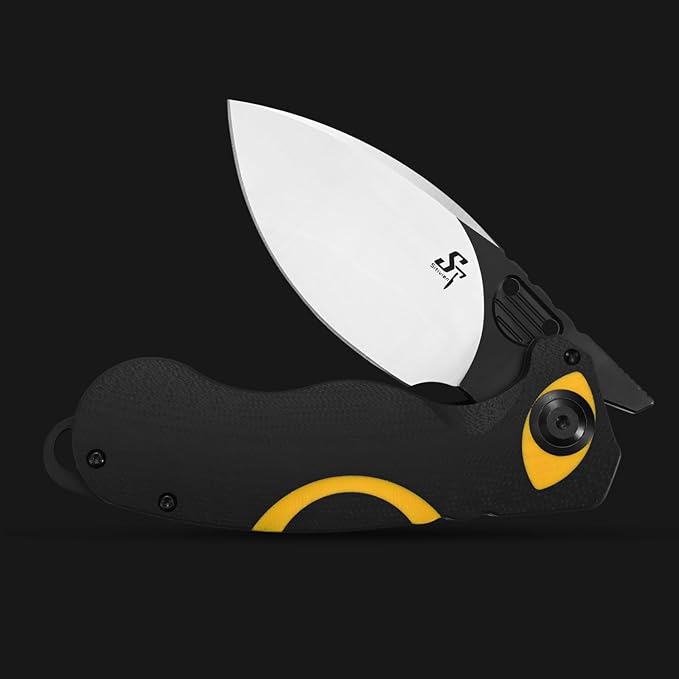 Sitivien ST162 Folding Knife,AUS-10 Steel Blade with G10 Handle Pocket Knife EDC Tool Knife for