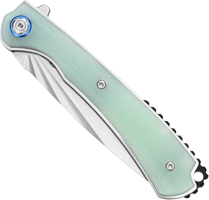 Sitivien ST144 Folding Knife,14C28N Steel Blade,G10 Handle Pocket Knife for Outdoor EDC
