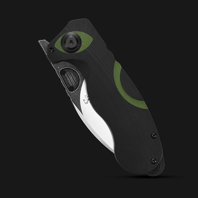 Sitivien ST162 Folding Knife,AUS-10 Steel Blade with G10 Handle Pocket Knife EDC Tool Knife for
