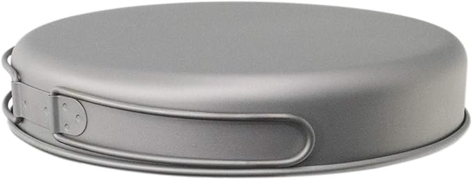 Lixada Ultralight Titanium Frypan Outdoor Camping Hiking Picnic Cooking Frying Pan 750/1000ML