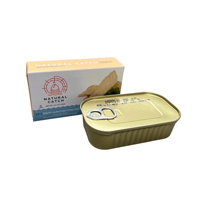 Natural Catch Tuna White Albacore Filets, Hand Cut, Pole & Line Caught, 120 Calories Gluten-Free