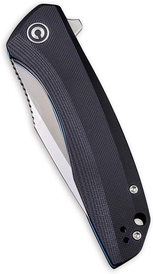 CIVIVI Liner Lock Folding Knife Baklash 3.5" Satin Blade G10 Handles, Reversible Pocket Clip C801C