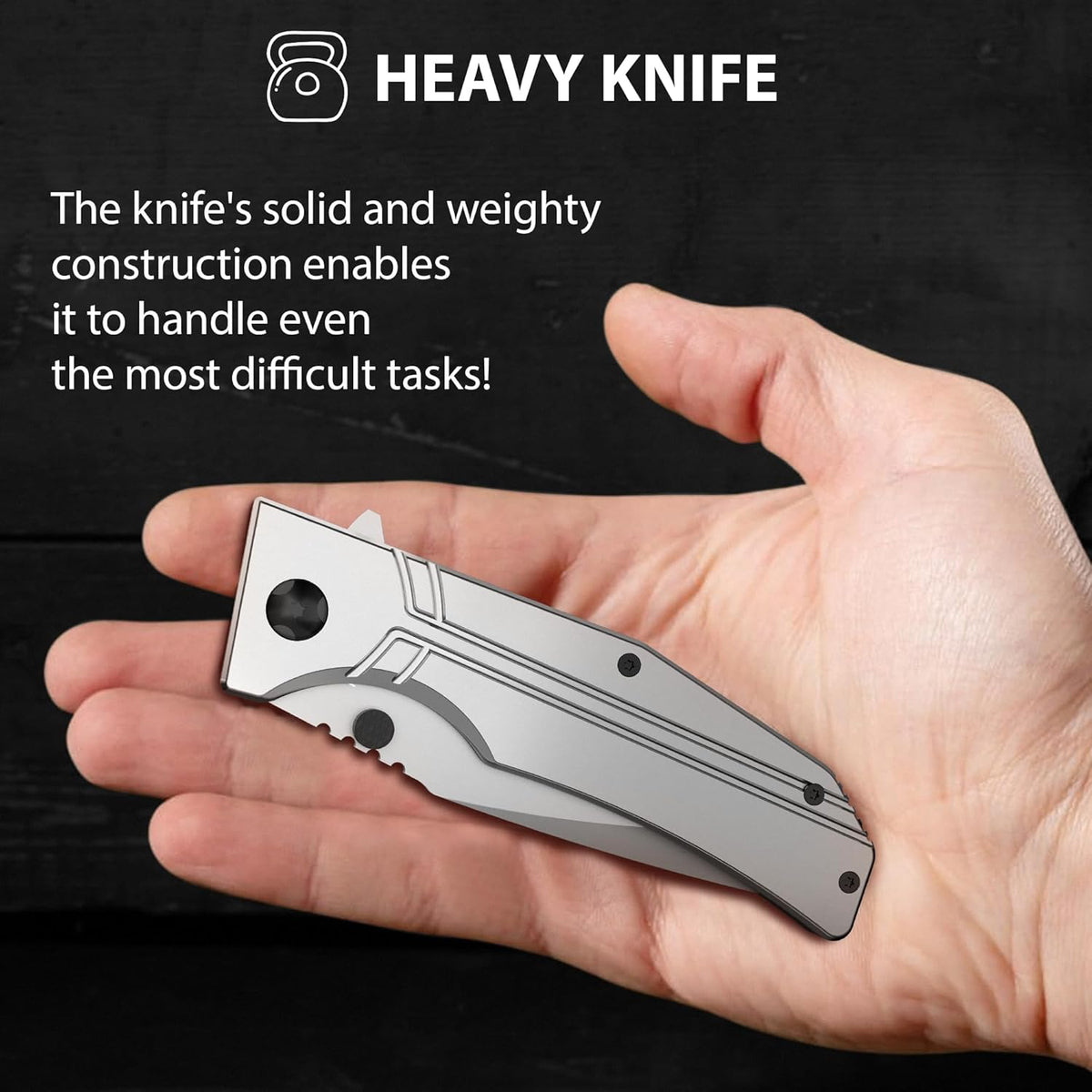 EDC Folding Pocket Knife – Aluminum Handle Utility Blade with Pocket Clip for Camping & Everyday