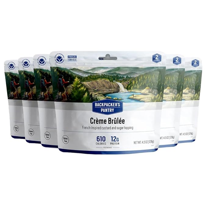 Backpacker's Pantry Creme Brulee - Freeze Dried Backpacking & Camping Food - Emergency Food - 12