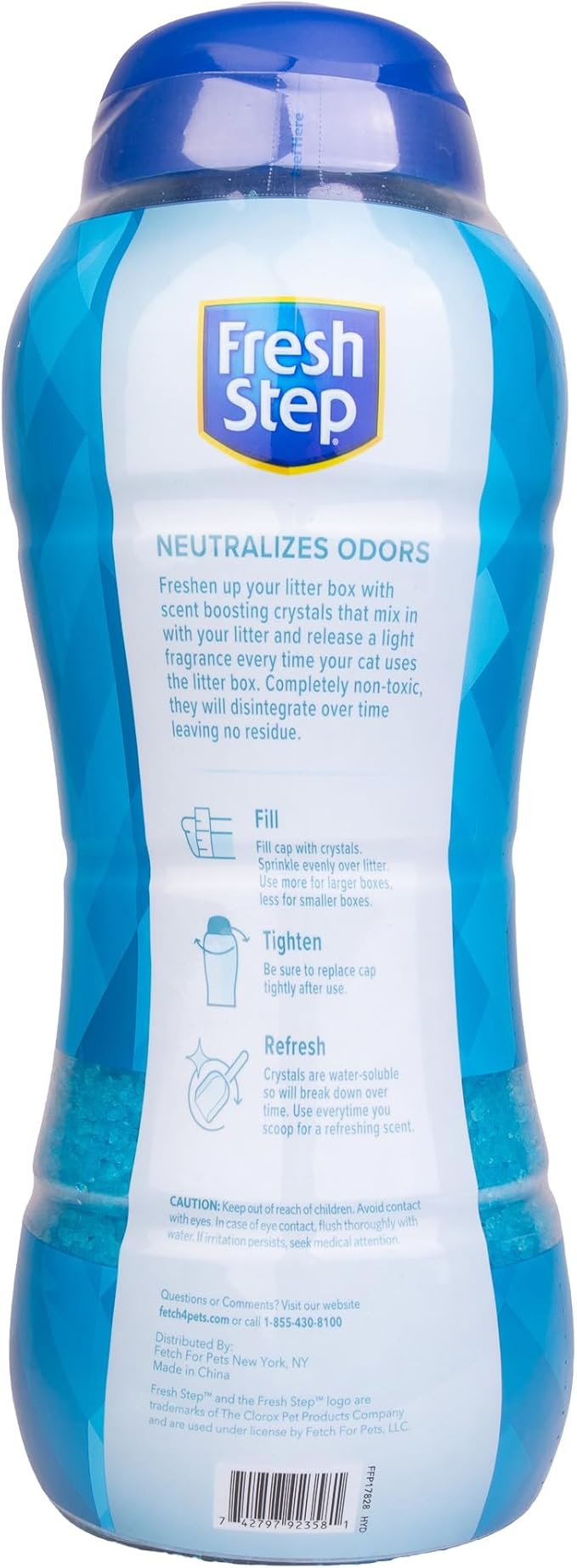 Fresh Step Cat Litter Crystals in Fresh Scent - Cat Litter Box Deodorizer - Combats Odors and
