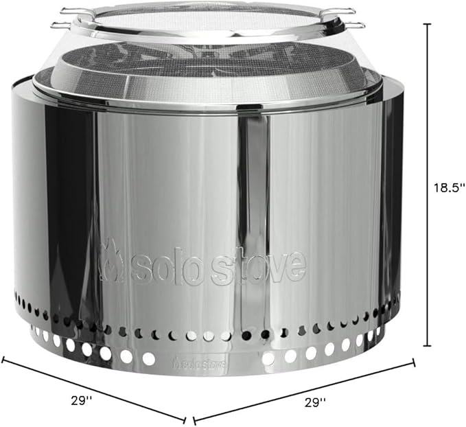 Solo Stove Yukon Big Yard Bundle 2.0 | Incl. Yukon Smokeless Fire Pit with Stand, Shelter, Shield