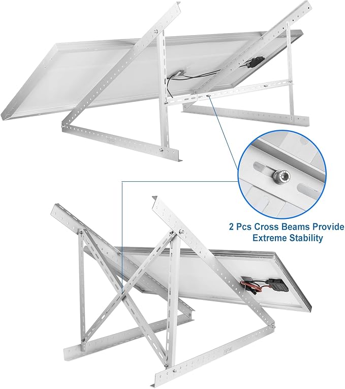 45" Solar Panel Mount Bracket for 100-400 Watts Solar Panel with Enhanced Cross Beams, Suitable for
