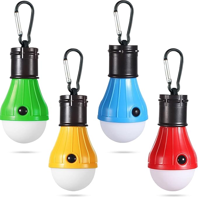 LED Camping Tent Lantern, Portable Outdoor Waterproof Emergency Light Bulb, Battery Powered with