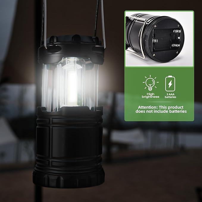 Lantern Collapsible Camping Light, Battery Operated Lanterns LED Super Bright for Power Outages