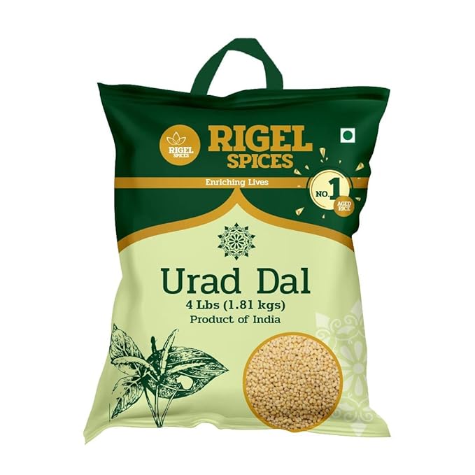 Rigel Spices | Urad Dal (4 Pounds) | Whole white | Rich in Protein