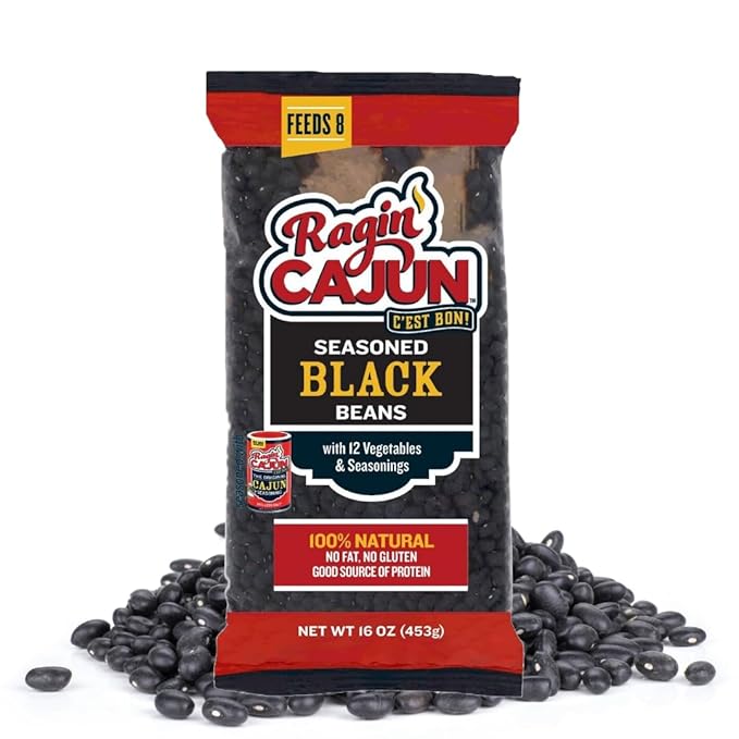 Seasoned Black Beans 16 oz Ragin Cajun (Pack of 4)