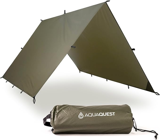 AquaQuest Guide Tarp ??Ultralight Waterproof (5,000 mm) Seam-Taped 40D Ripstop Rain Fly for