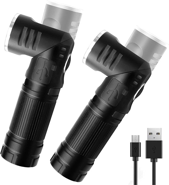 HAUTMEC Rechargeable LED Flashlights 500 High Lumens Super Bright Magnetic Flashlight Waterproof