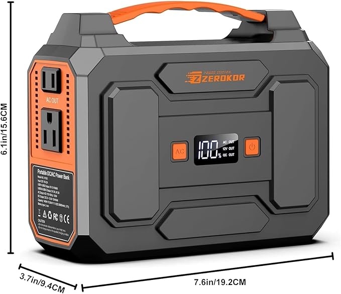 Portable Power Station with Foldable 40W Solar Panel, 100W Solar Powered Generator with Panels,110V