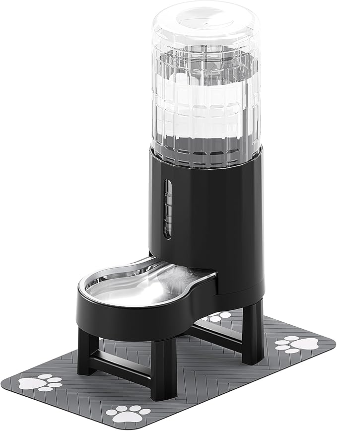 CZPET Elevated Dog Water Bowl Dispenser with Mat for Large Dogs,Tall Raised Pet Waterer