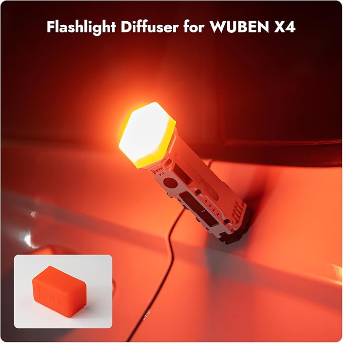 WUBEN AC3 Flashlight Diffuser Durable, Lamp Caps for X2Pro/X4 Flashlight, for Camping, Emergencies