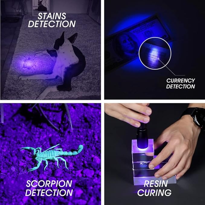 NEXTORCH 405nm uv Light UV Led Blacklight Flashlights Detector Ultraviolet Pocket-Size LED Torch