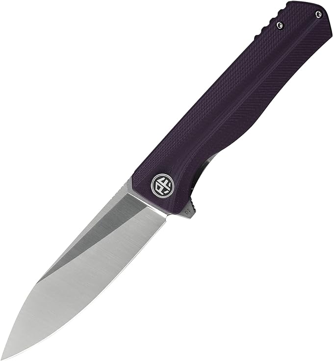 Petrified fish G10 handle D2 steel blade 2CR13 liner ball bearing flipper folding knife camping