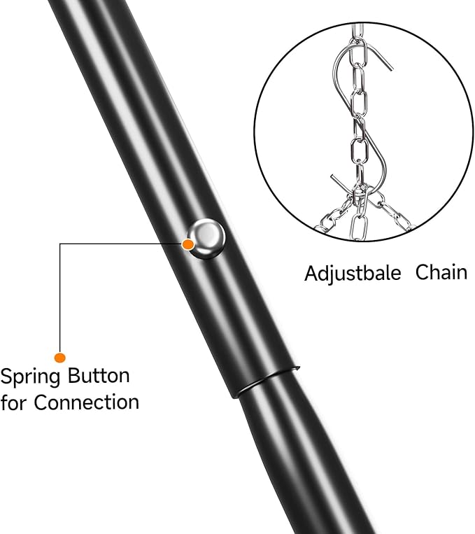 Campfire Tripod for Cooking, Campfire Cooking Equipment, Round Grill Grate with Adjustable Height