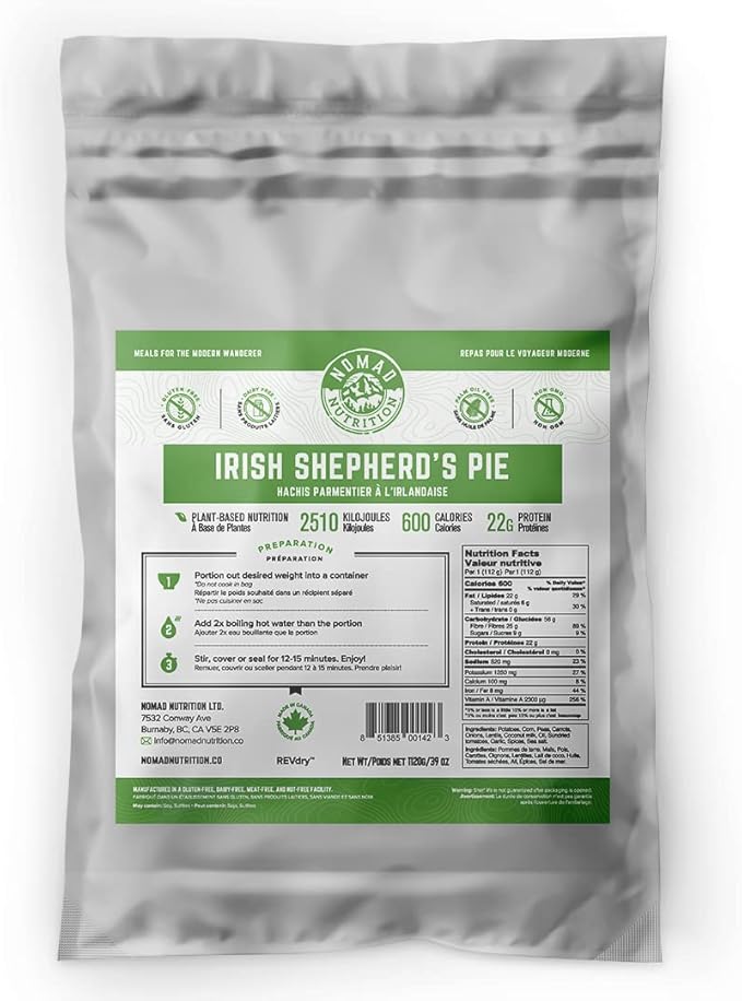 Nomad Nutrition ??Irish Shepherd?™s Pie | High Energy, All Natural Ingredients | Gluten, Dairy &