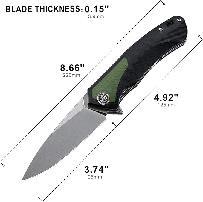 Petrified fish PF838 3.74" D2 steel folding knife outdoor tactical pocket knives G10 handle camping