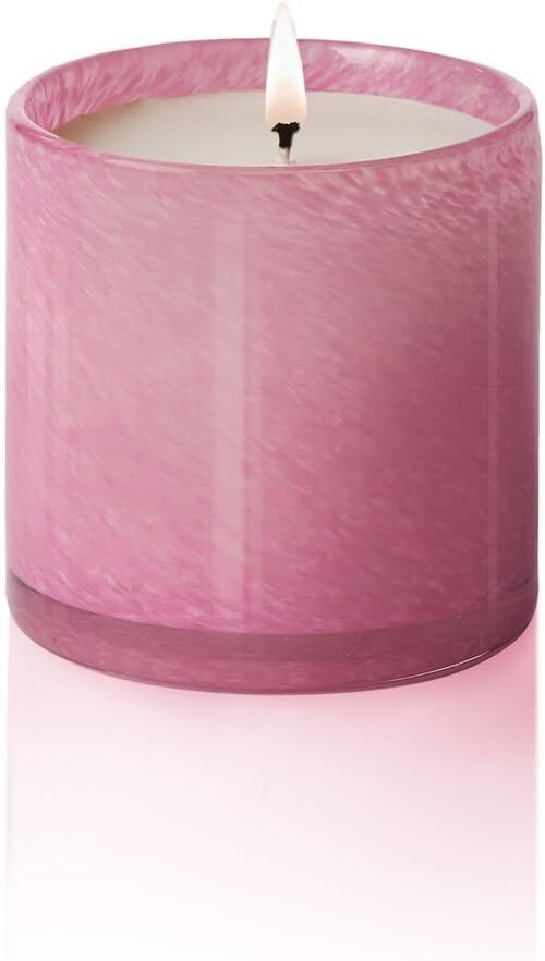LAFCO New York Classic Candle, Duchess Peony - 6.5 oz - 50-Hour Burn Time - Reusable, Hand Blown