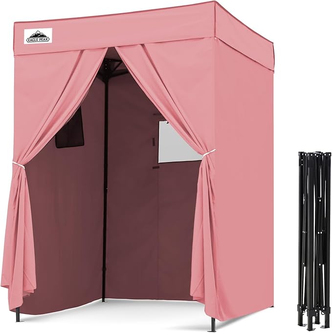 EAGLE PEAK Flex Compact 5x5 Pop-up Canopy Changing Room, Portable Privacy Dressing Room for Indoor