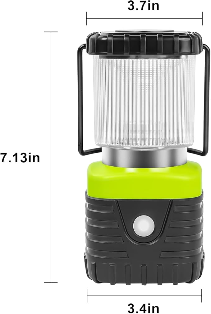 3Packs LED Camping Lantern Rechargeable 1000LM, 4500mAh Power Bank, IP44 Waterproof Lantern