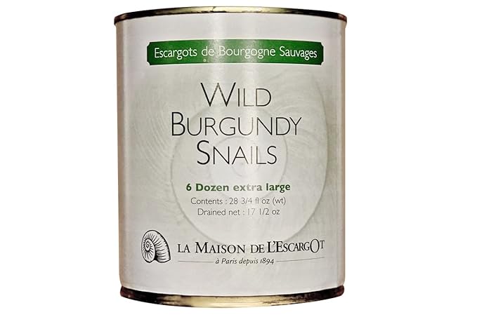 Premium Escargot Wild Burgundy Snails ??Rated Number One ??Best For Escargot Recipes, Various Sizes