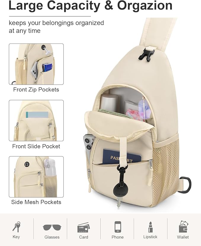 Crossbody Bags for Women Man Waterproof Sling Bag Backpack Trendy Casual Cross Body Bag with