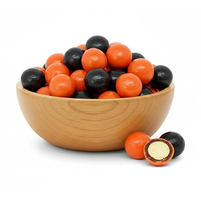 NY Spice Shop Orange & Black Dark Chocolate Malt Balls - 3 Pound Malted Milk Ball Candy Gifts