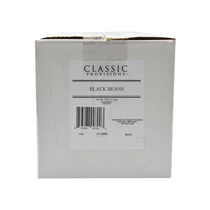 Classic Provisions Dried Black Beans, 10 lb Bag – Ethically Sourced Dried Beans – Gluten-Free, All