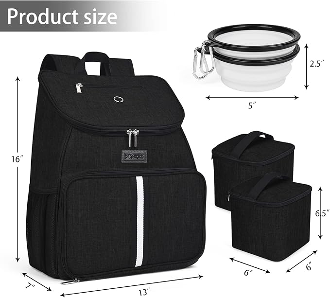 BAGLHER丨Dog Travel Bag, Airline Approved Pet Supplies Backpack, Dog Travel Backpack Accessories Set