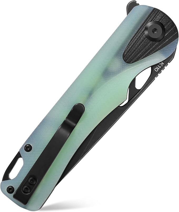 Sitivien ST165 Folding Knife,K110 Steel Blade with G10 Handle EDC Tool Knife Pocket Knife for