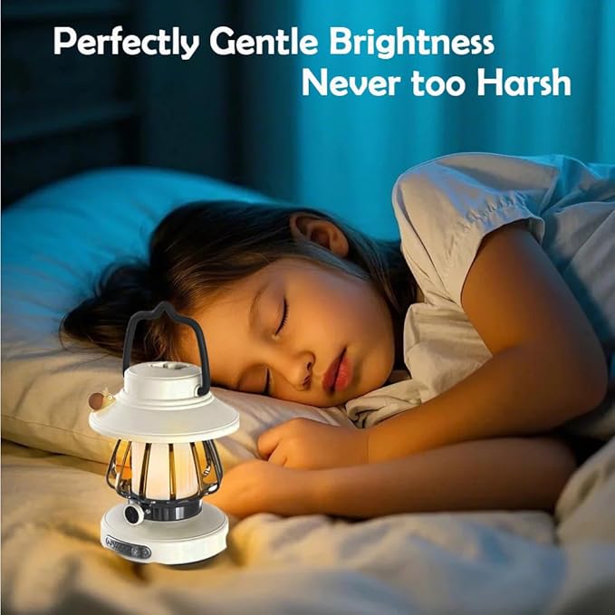 Camping Lantern for Kid Toddler Flashlight with Soft Light & Eye Protection Indoor Outdoor Hanging
