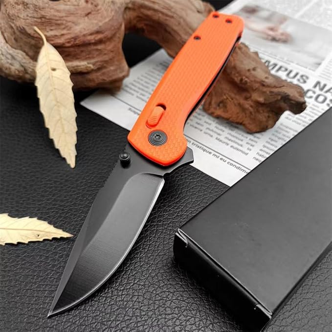 Goshawk Orange Daily Carry Rugged EDC Ambidextrous Pocket Folding Knife, 2.79 Inch 440C Manual