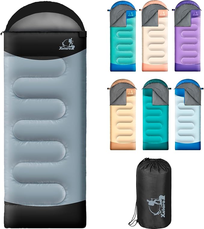 Sleeping Bags for Adults Kids - 3 Season Cold&Warm Weather Waterproof Camping Sleeping Bags