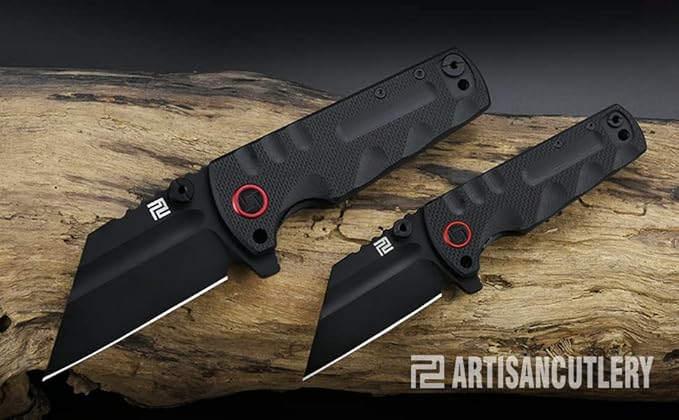 ARTISANCUTLERY Tactical Knife Proponent Subsize (1820PS) D2 Steel Black PVD Blade with G10 Handle