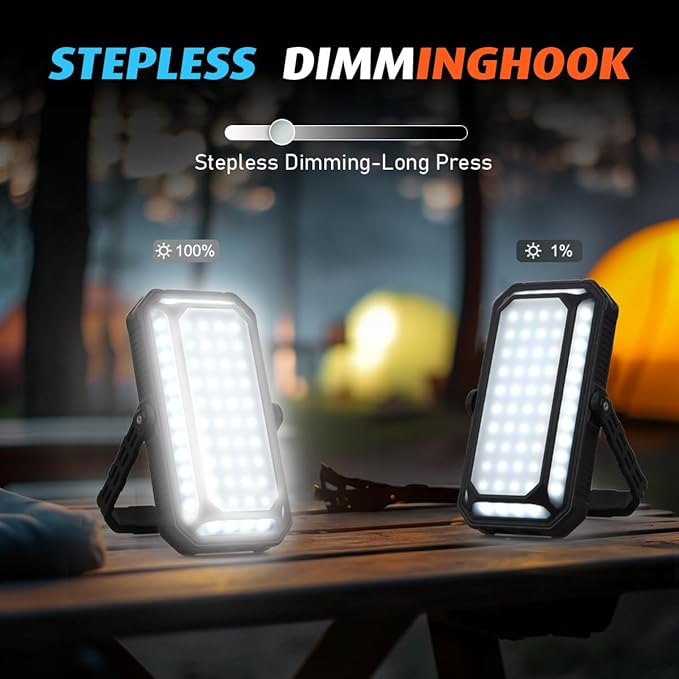 LED Camping Lantern Rechargeable, 10000mAh Portable Camping Lights up to 120+ Hours, 12 Light