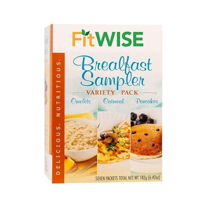 FITWISE - High Protein Breakfast Sampler, Omelets, Pancakes and Oatmeal, Low Calorie, Ideal Protein