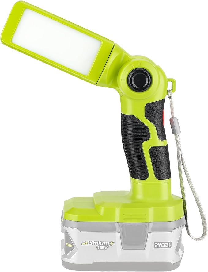 YEX-BUR LED Work Light for Ryobi 18V Battery, 12W 1000LM Protable Flashlight with Low Voltage