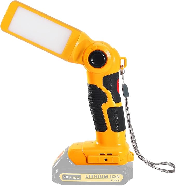 YEX-BUR Led Work Light for Dewalt 20v Battery, 12W 1000LM Cordless Handheld Spotlight with USB Port