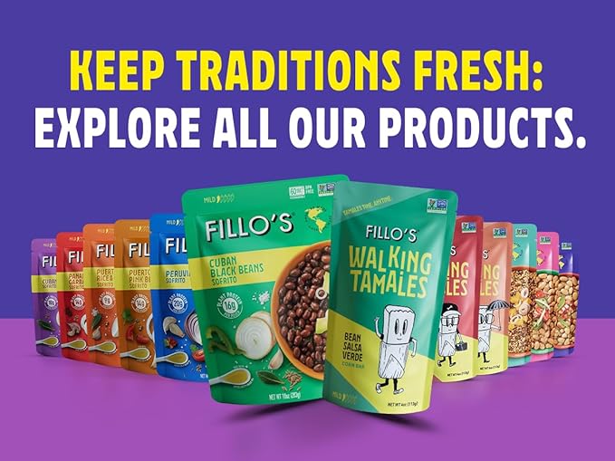 Fillos Walking Tamales Mild, Savory Ready To Eat Meals, Microwaveable Meal, Gluten Free and