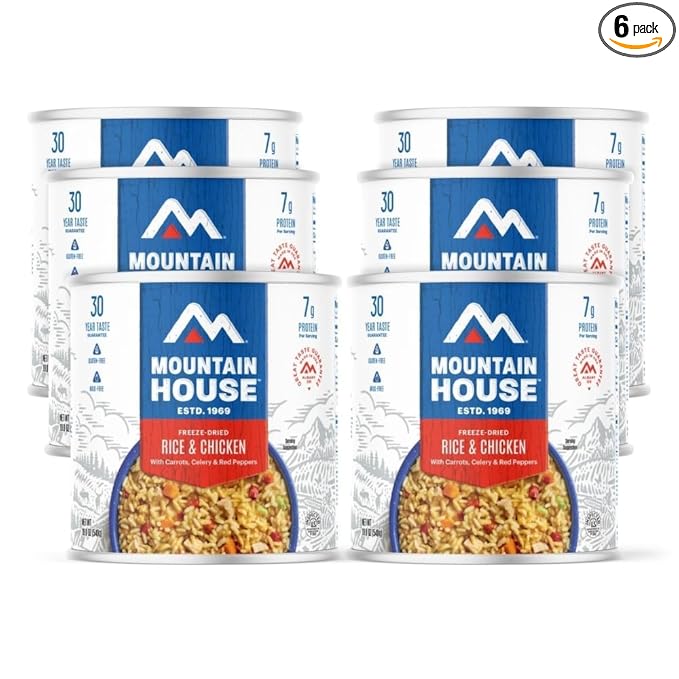 Mountain House Freeze Dried Rice and Chicken #10 Can Hunting, Survival, Camping, Backpacking Food